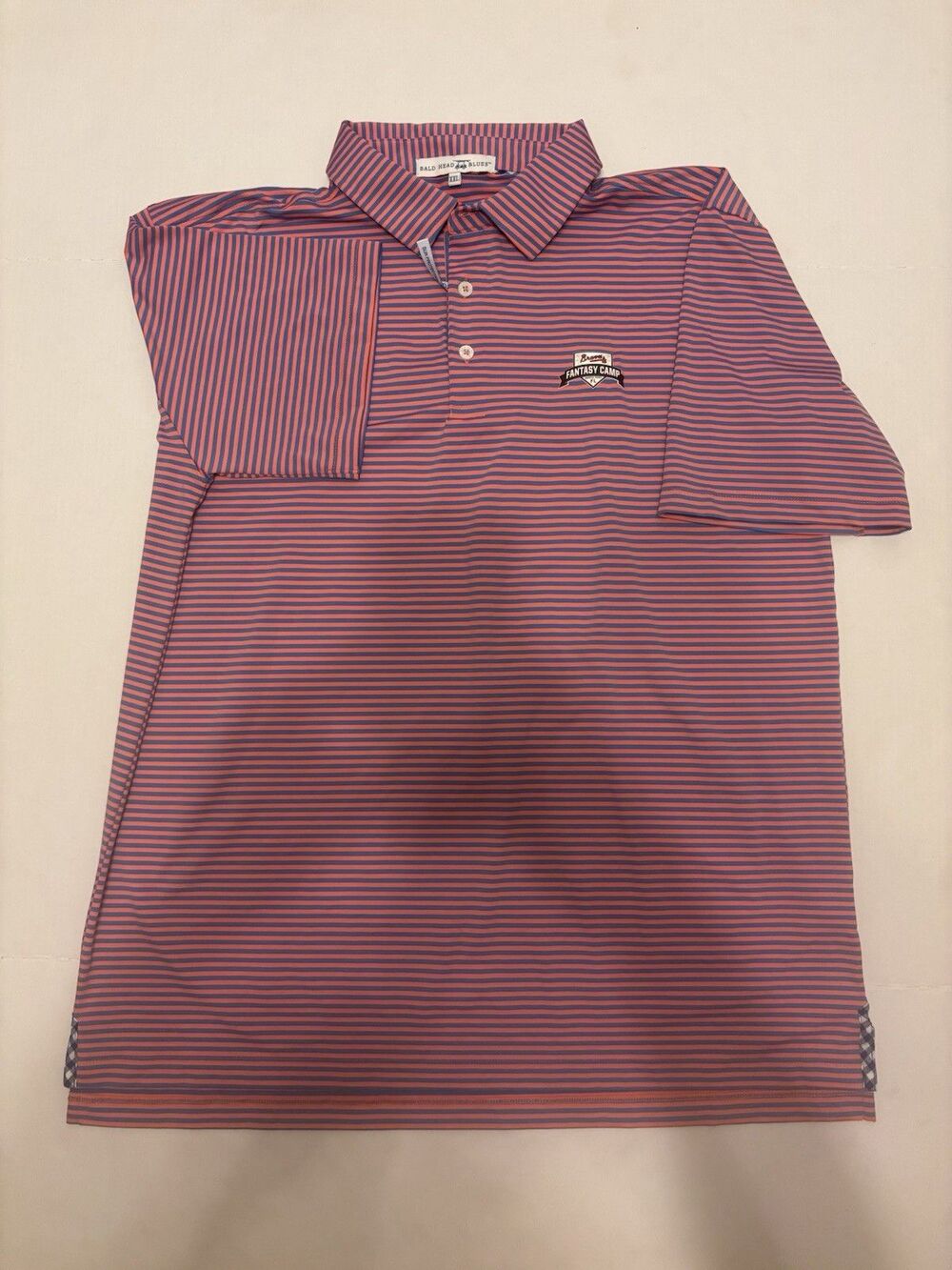 Bald Head Blues Men’s XXL Blue/Orange Striped Braves Fantasy Camp NWT msrp $88